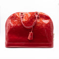 Louis Vuitton Sac à main Alma MM Vernis Rouge