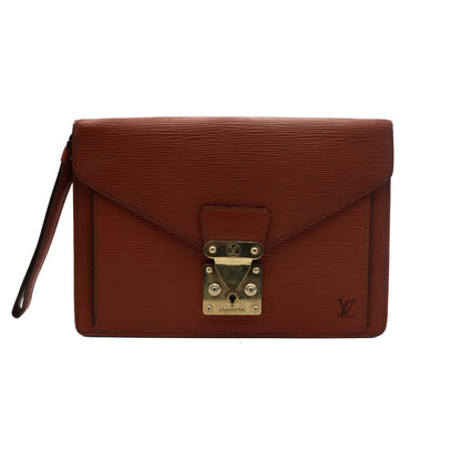 Louis Vuitton Sac à Main Sellier Epi Marron