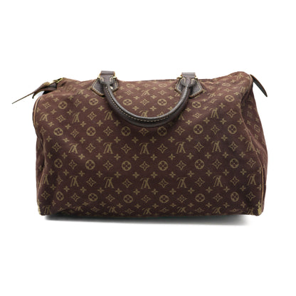 Louis Vuitton Sac à main Speedy 30 Monogram Mini Lin Marron