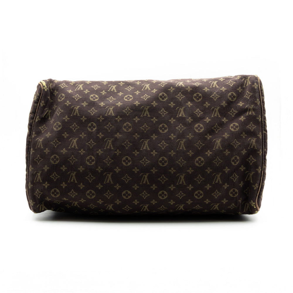 Louis Vuitton Sac à main Speedy 30 Monogram Mini Lin Marron