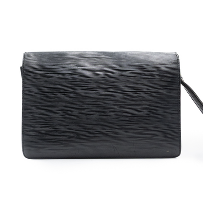 Louis Vuitton Sac Sellier Pochette avec Dragonne Cuir Epi Noir