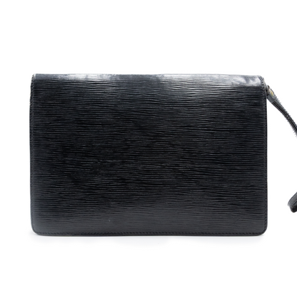 Louis Vuitton Sac Sellier Pochette avec Dragonne Cuir Epi Noir