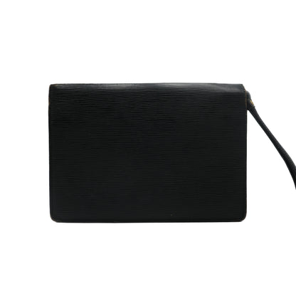 Louis Vuitton Sac Sellier Pochette avec Dragonne Cuir Epi Noir