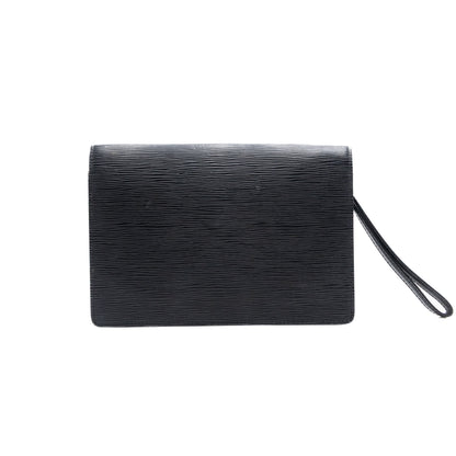 Louis Vuitton Sac Sellier Pochette avec Dragonne Cuir Epi Noir