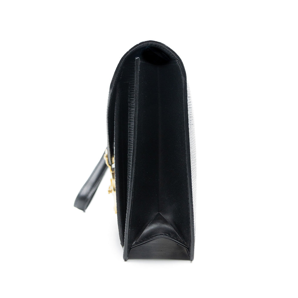Louis Vuitton Sac Sellier Pochette avec Dragonne Cuir Epi Noir