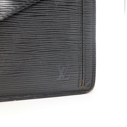 Louis Vuitton Sac Sellier Pochette avec Dragonne Cuir Epi Noir