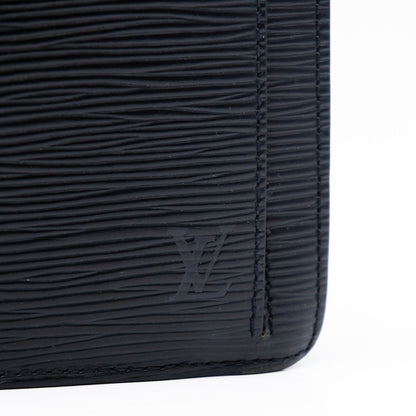 Louis Vuitton Sac Sellier Pochette avec Dragonne Cuir Epi Noir