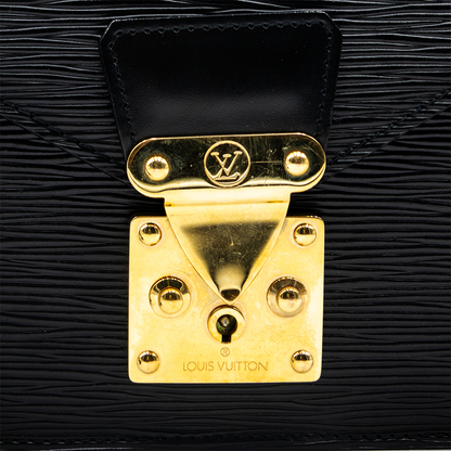 Louis Vuitton Sac Sellier Pochette avec Dragonne Cuir Epi Noir