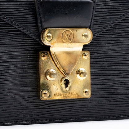 Louis Vuitton Sac Sellier Pochette avec Dragonne Cuir Epi Noir