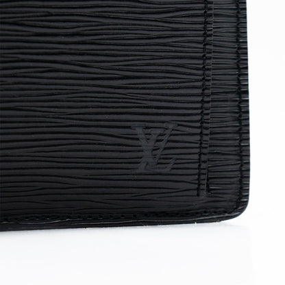 Louis Vuitton Sac Sellier Pochette avec Dragonne Cuir Epi Noir
