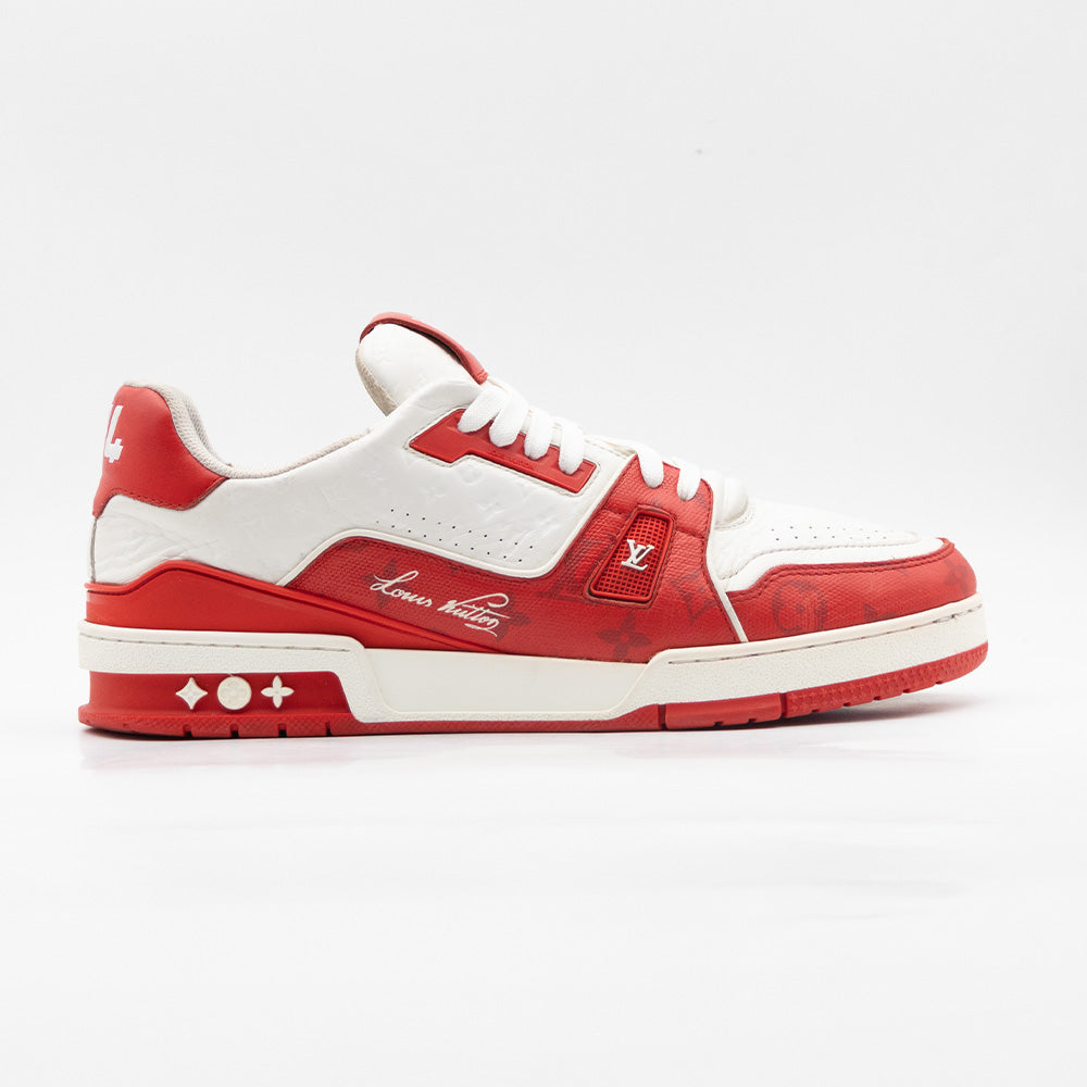 Louis Vuitton Trainer 54 Signature Rouge Blanc