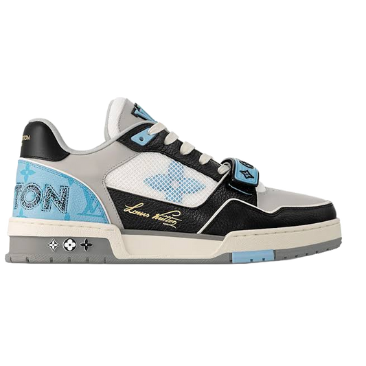 Louis Vuitton Trainer Black Blue Monogram Flower