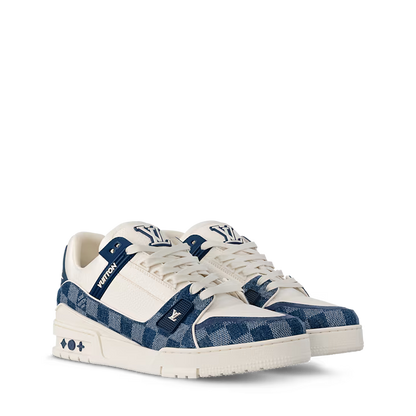 Louis Vuitton Trainer Monogram Denim White Blue