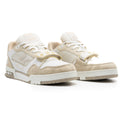 Louis Vuitton Trainer Velcro Beige White