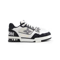 Louis Vuitton Trainer Velcro Strap Monogram Denim Black White