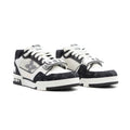 Louis Vuitton Trainer Velcro Strap Monogram Denim Black White