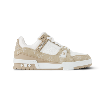 Louis Vuitton Trainer White Beige
