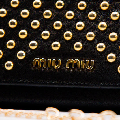 Miu Miu Mini Sac Cuir Noir