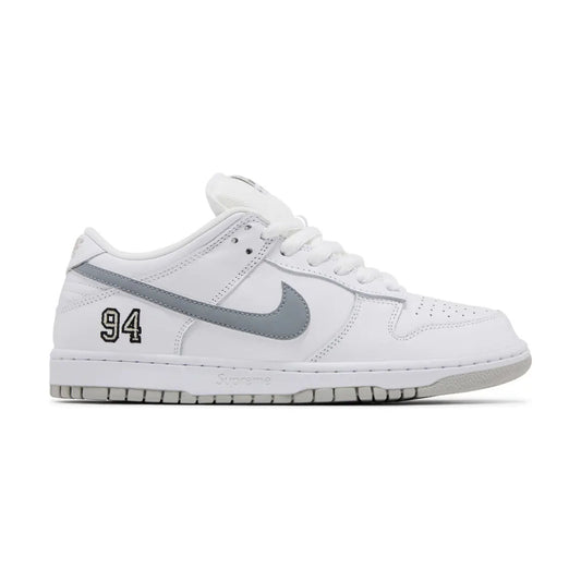 Nike Dunk SB Low Supreme 94 White Metallic Silver