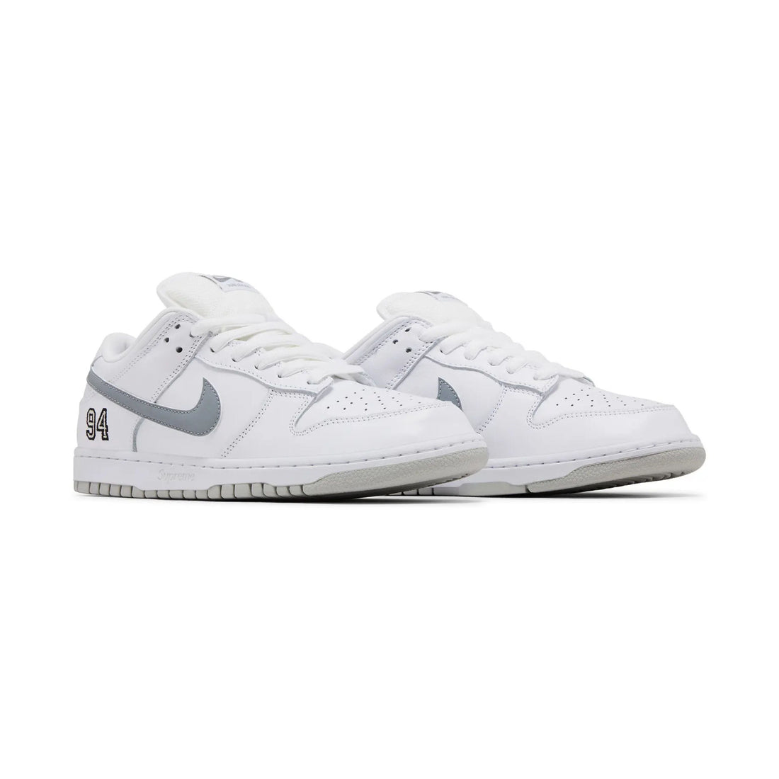 Nike Dunk SB Low Supreme 94 White Metallic Silver