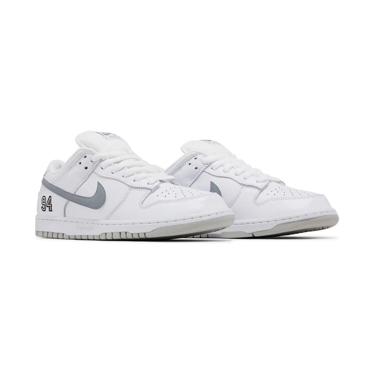 Nike Dunk SB Low Supreme 94 White Metallic Silver