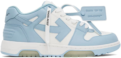Off-White Out Of Office OOO Low Tops Leather White Light Blue