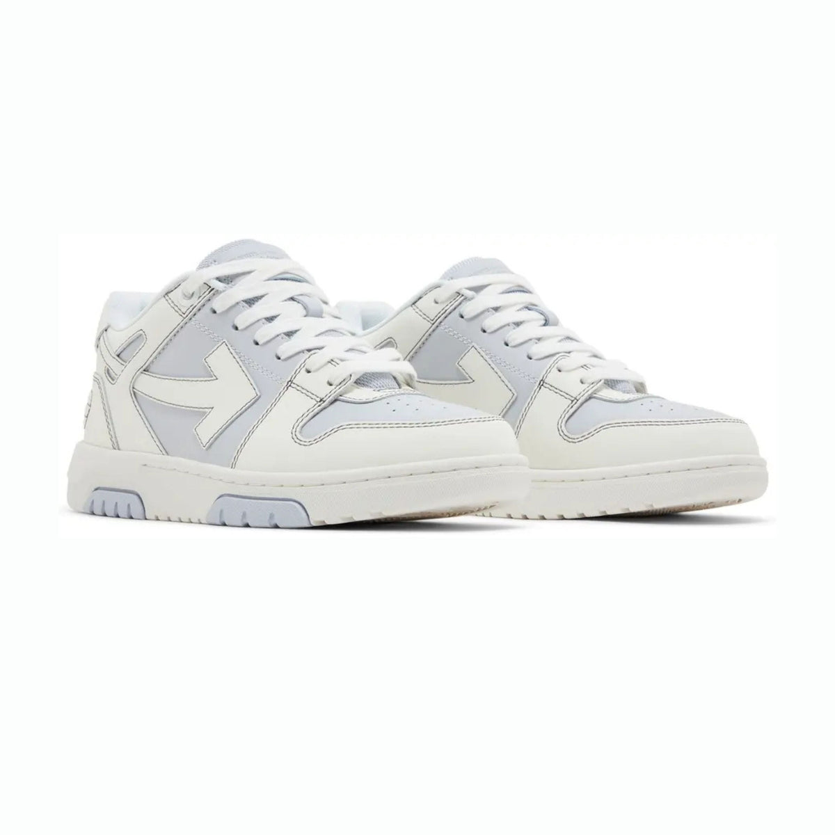 Off-White Out Of Office OOO Low Tops Leather Light Blue White