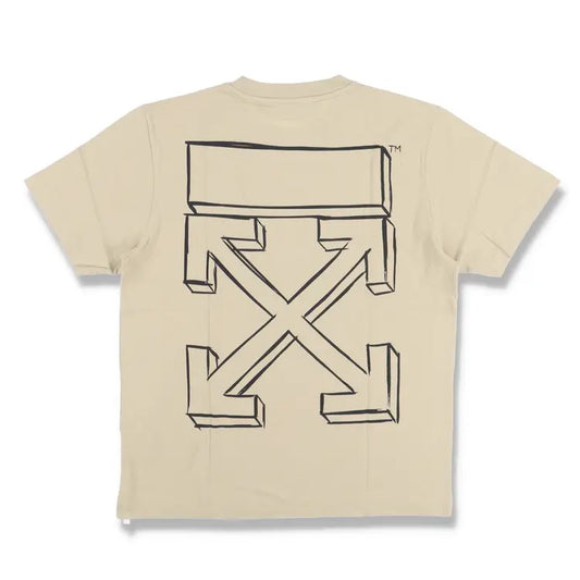 Off-White T-Shirt Beige 3D Arrows