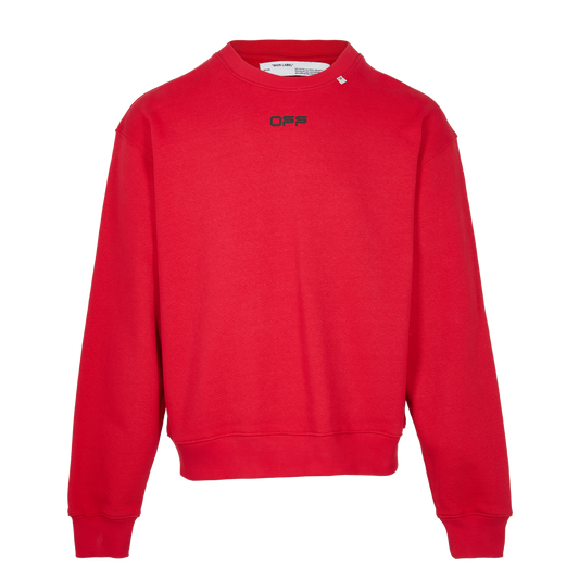Off-White Wavy Line Crewneck Red