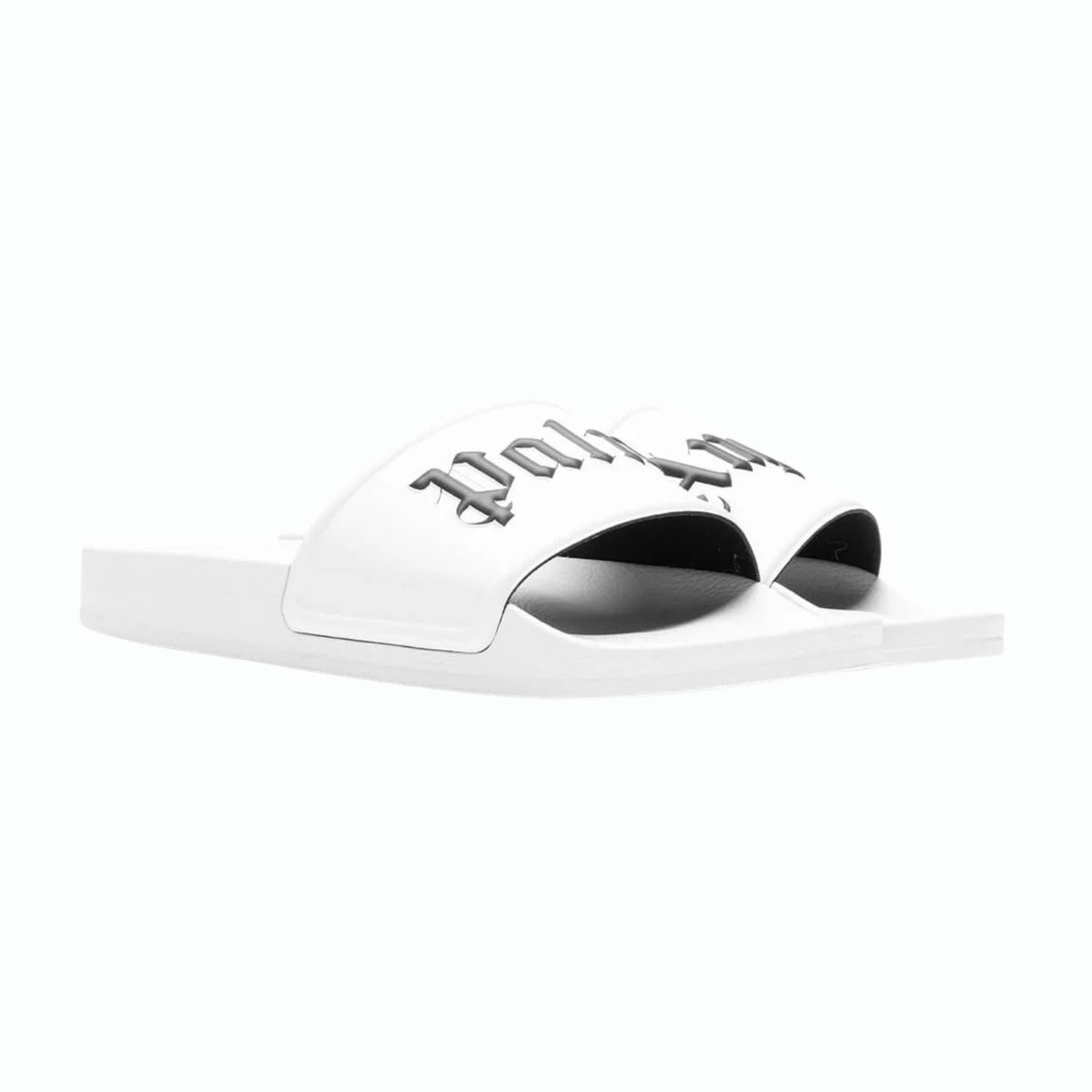 Palm Angels Logo Slide White Black