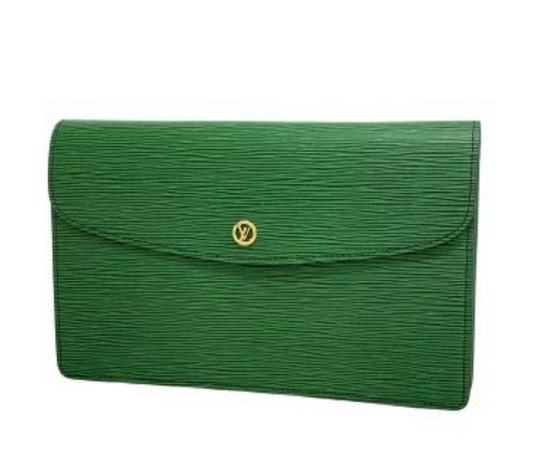Pochette Louis Vuitton Montaigne 27 Épi Vert Bornéo