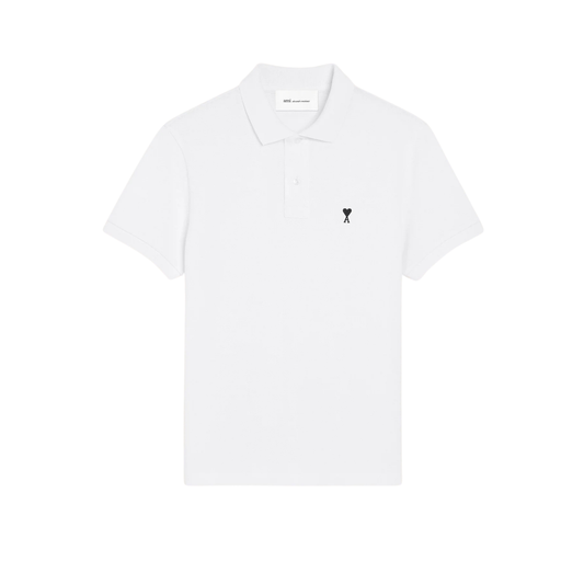 Polo Ami Paris Blanc De Coeur Noir