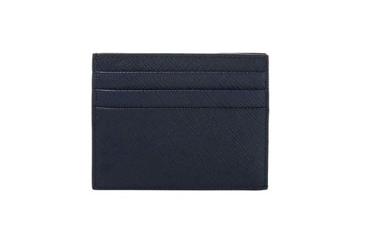 Prada Porte Cartes Bifold  Saffiano Leather Marine