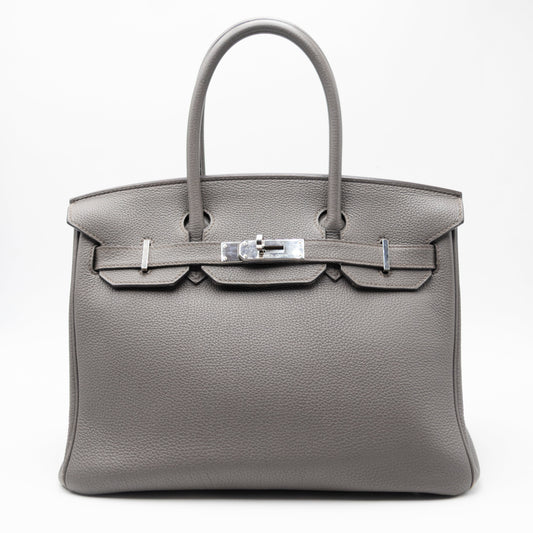 Sac à main Hermès Birkin 30 Etoupe grey