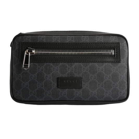Sac banane GG Supreme Soft Noir / Gris