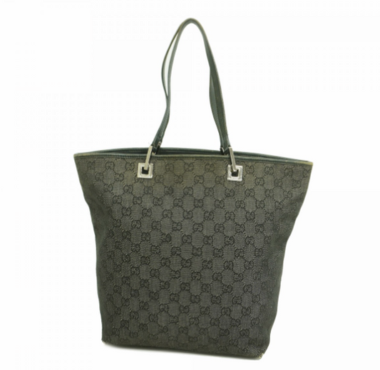 Sac cabas denim noir garnitures argentées