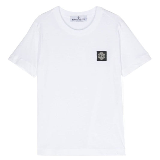 Stone Island T-Shirt patch blanc