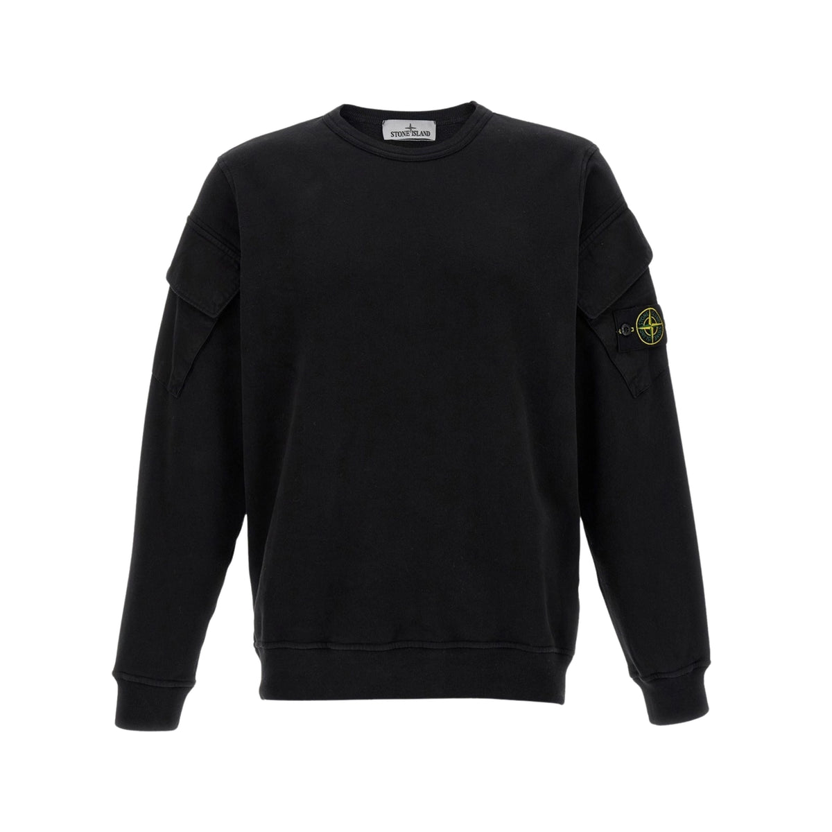 Stone Island Pull Crewneck Brushed Organic Noir