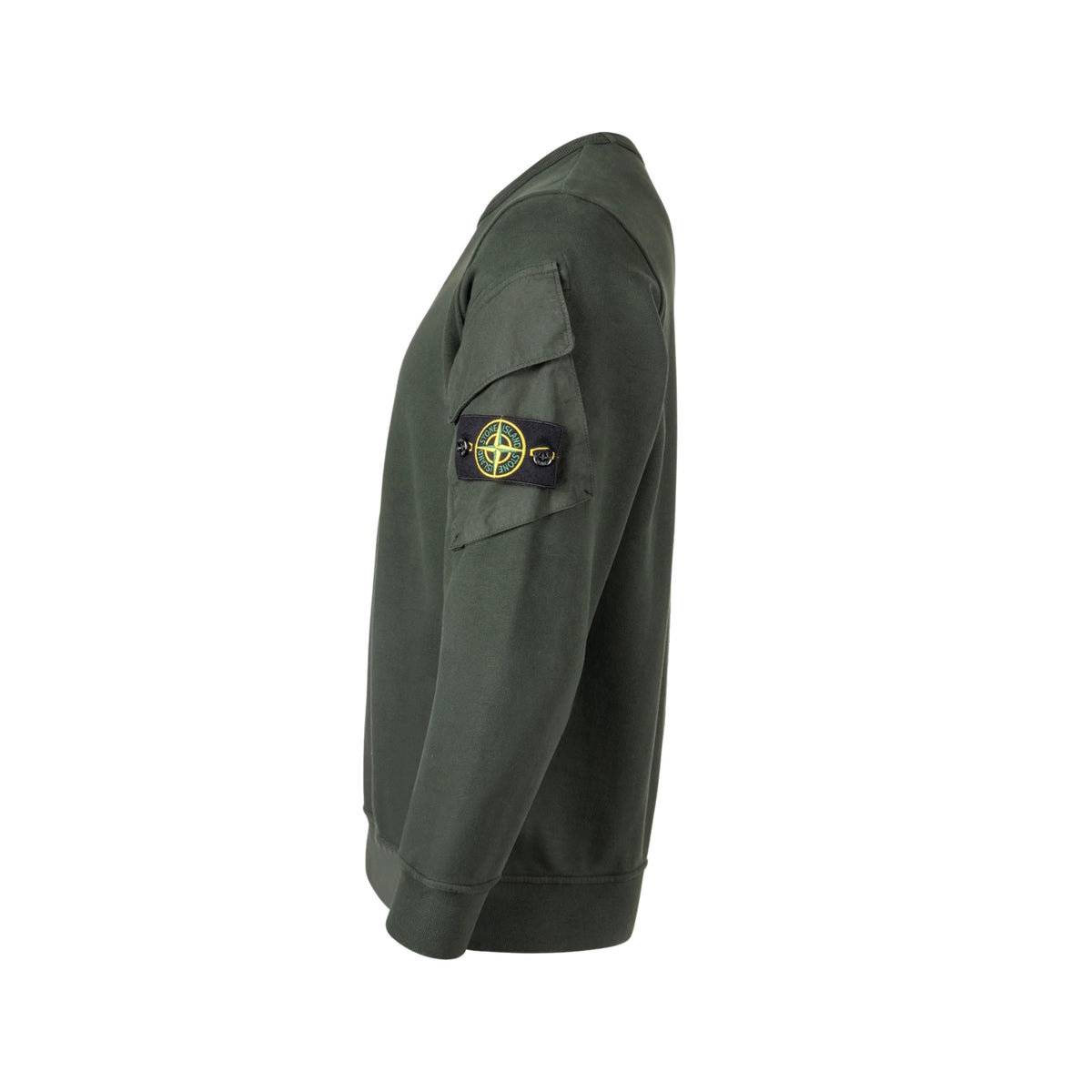 Stone Island Pull Crewneck Brushed Organic Vert