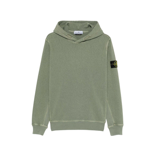 Stone Island Pull Hoodie Vert