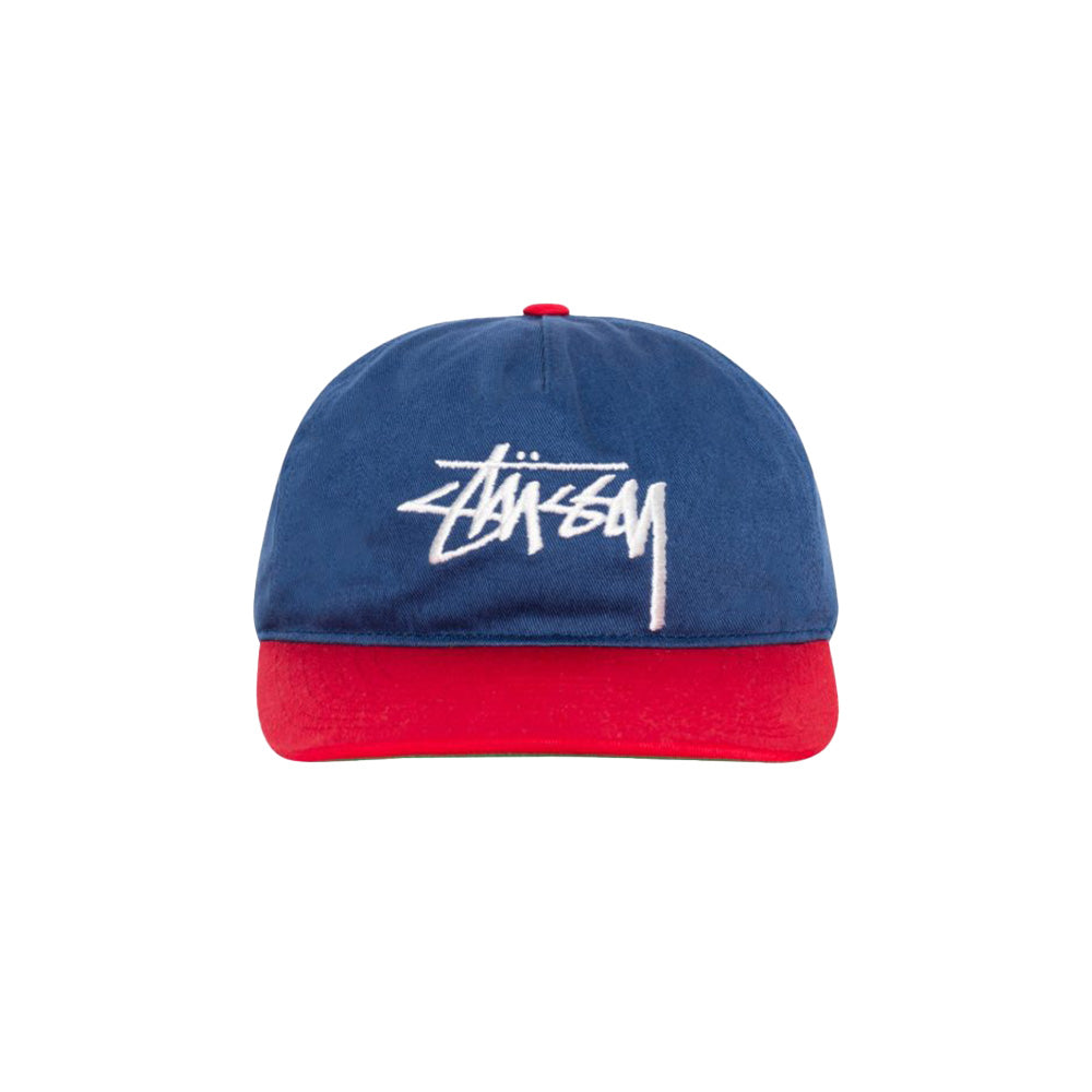 Stussy Casquette Big Stock Snapback Bleu