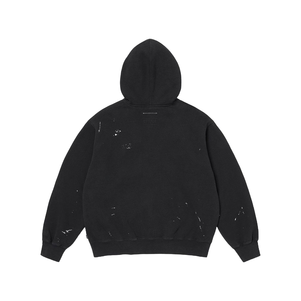 Supreme MM6 Maison Margiela Box Logo Zip Up Hooded Sweatshirt Black