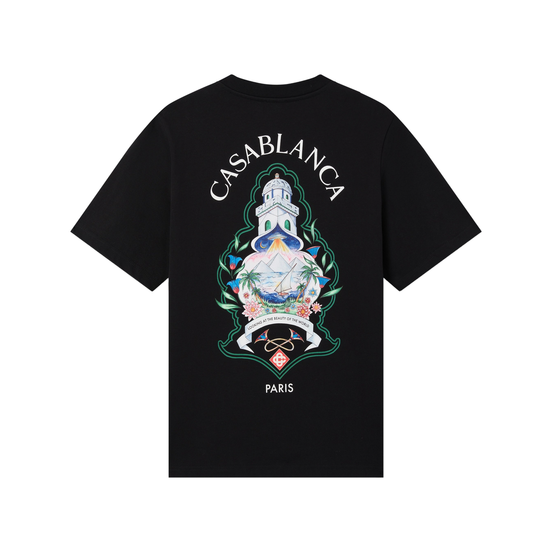 Casablanca T Shirt Hotel Emblem Black