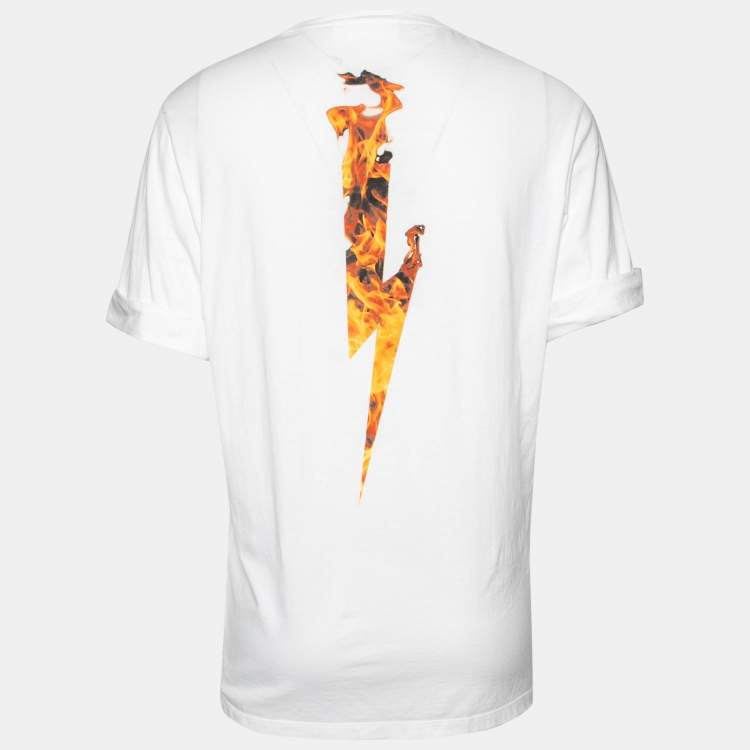 Neil Barrett T-Shirt - Thunderbolt Printed - White