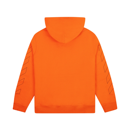 Off White Hoodie Zip Orange