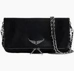 Zadig Et Voltaire Pochette Grained Leather Black