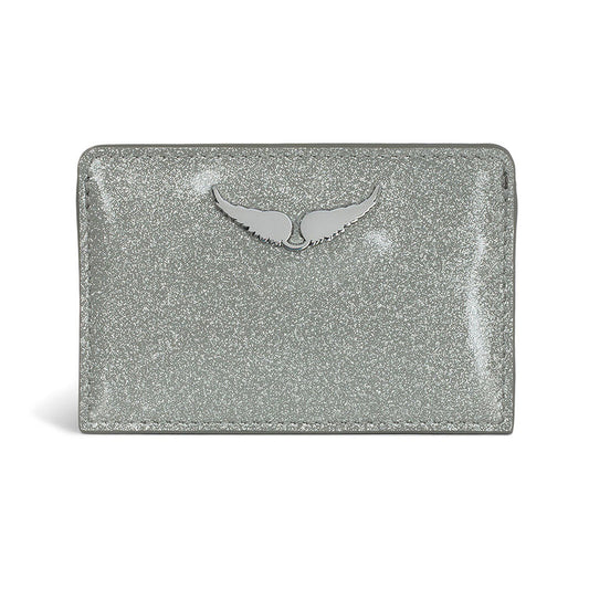 Zadig & Voltaire Porte Carte Mini ZV Infinity Patent Silver