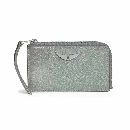 Zadig & Voltaire Porte Feuille Compagnon Infinity Silver